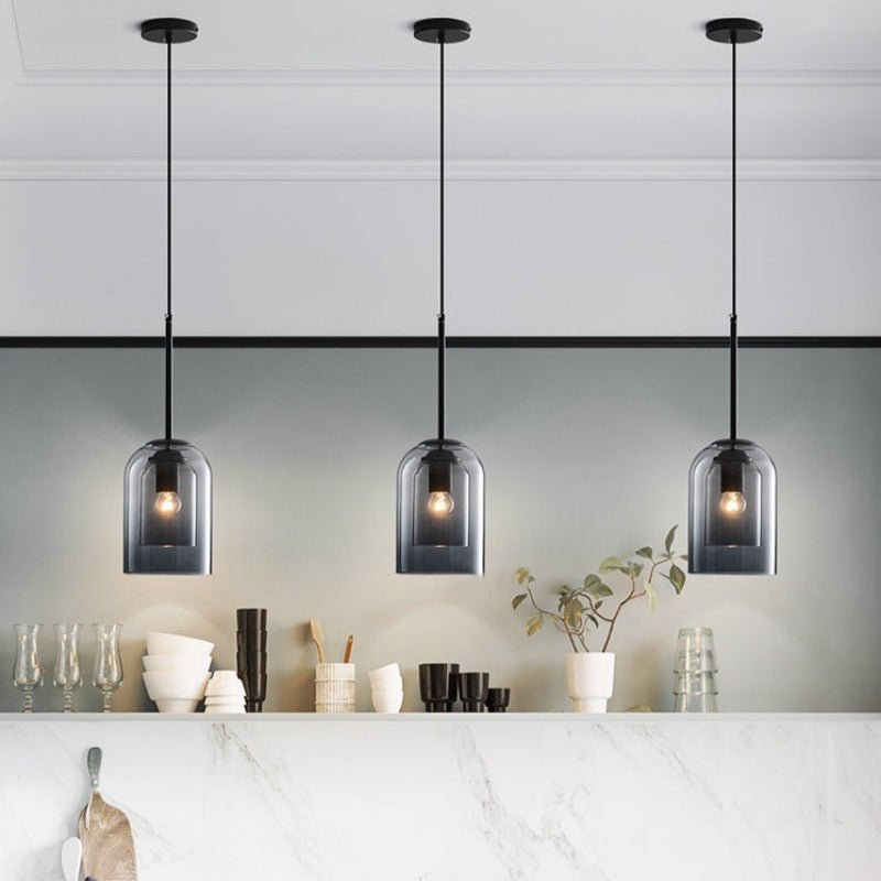 Double Glass Pendant Indoor Lamp Light