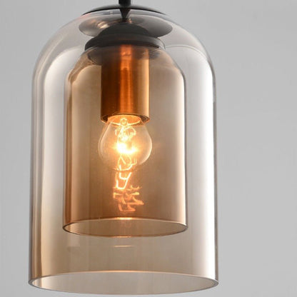 Double Glass Pendant Indoor Lamp Light