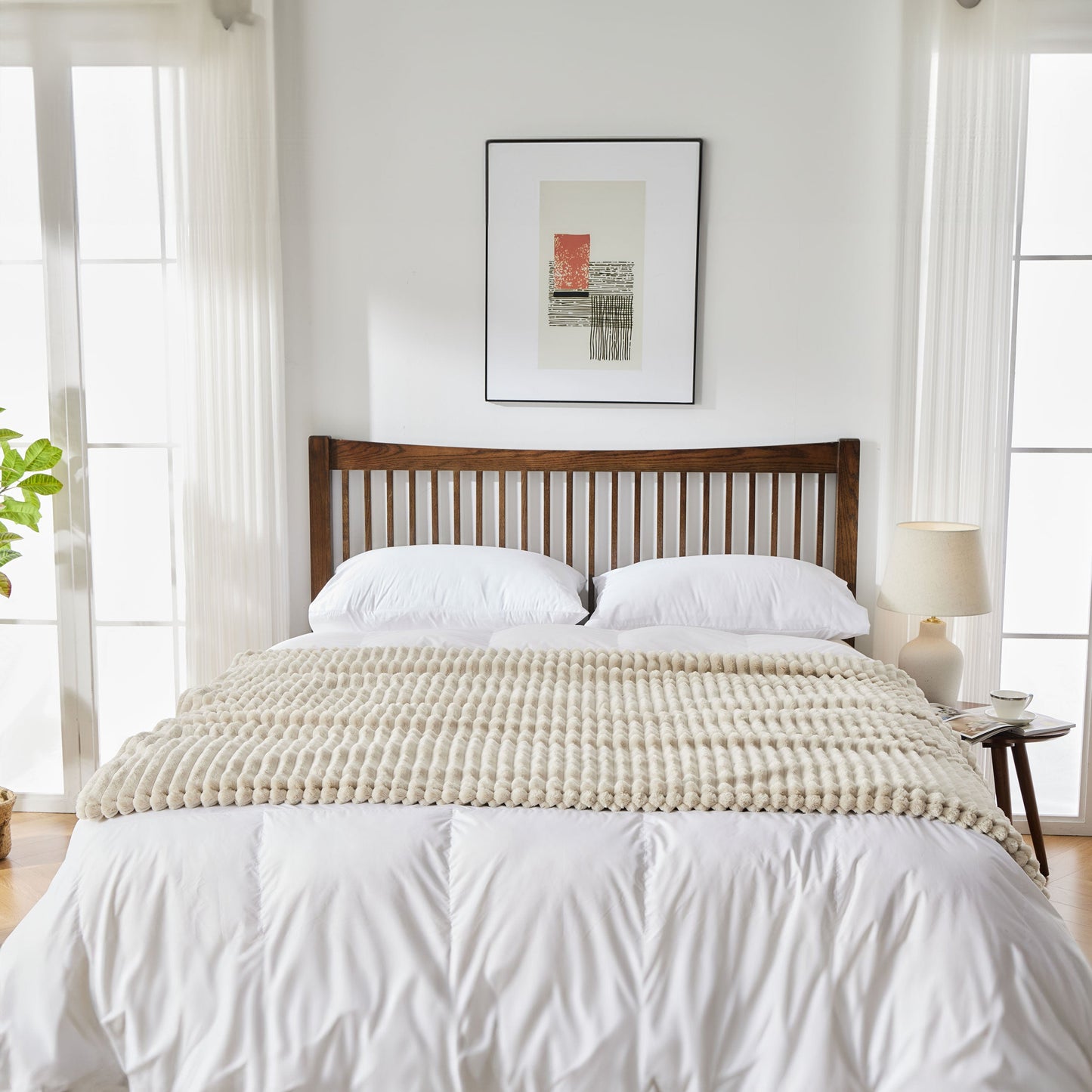 Electric Heated Fleece Throw