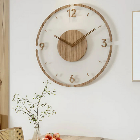 Large Acrylic Wood Wall Clock