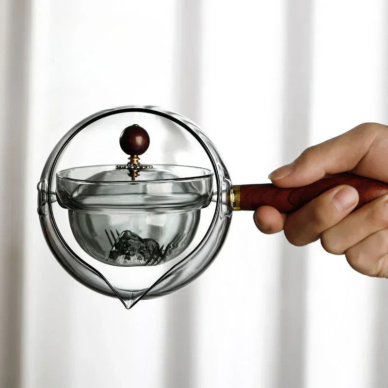 InfuRota Glass Teapot with Rotating Infuser