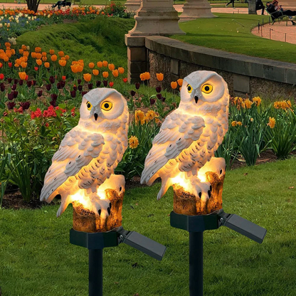 Solar Owl Outdoor Garden Lamp