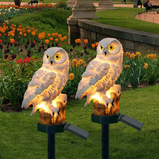 Solar Owl Outdoor Garden Lamp